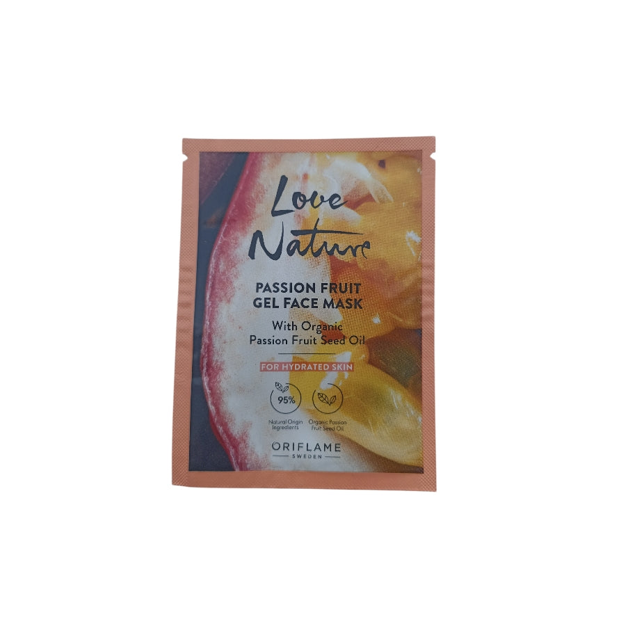 Oriflame Love Nature Mascarilla Facial en Gel con Aceite de Semilla de Maracuya Organica 10ml