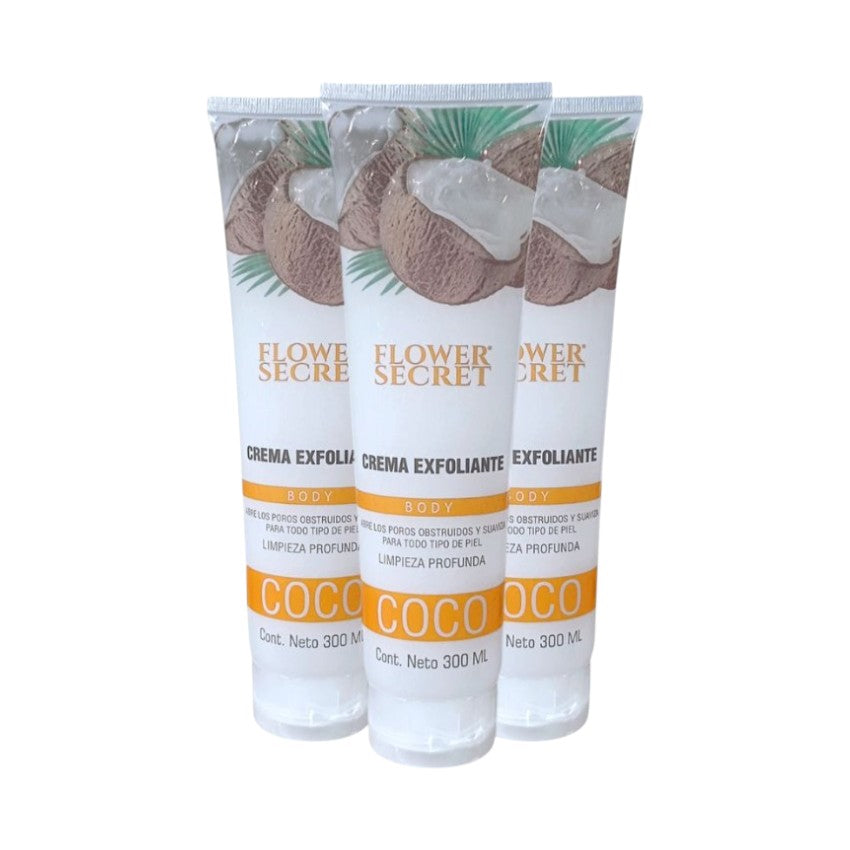 Flower Secret Crema Exfoliante Corporal De Coco 300ml