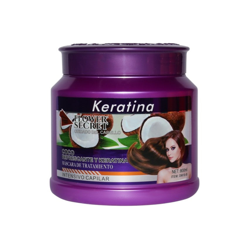 Flower Secret Keratina Tratamiento Capilar Coco 800Ml