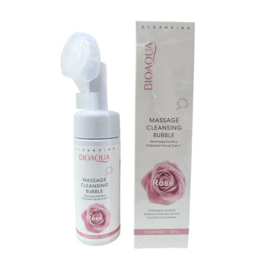 Bioaqua Desmaquillador Y Limpiadora De Masaje Facial Rose 150ml