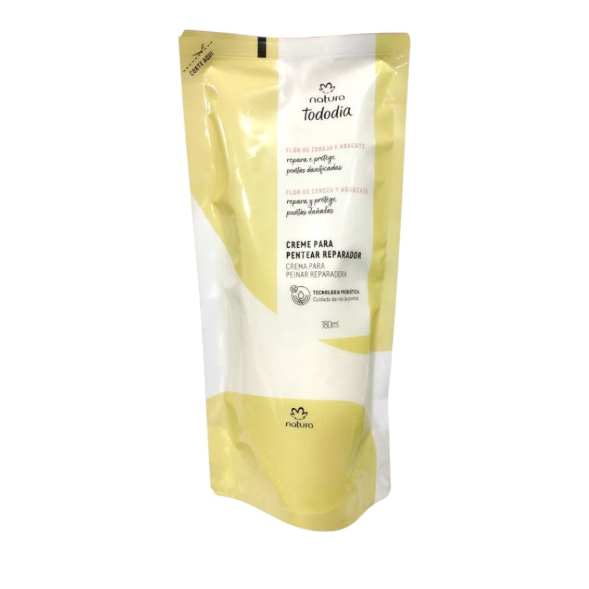 Natura Tododia Repuesto Crema Para Peinar Reparadora Flor De Cereza Y Aguacate 180ml