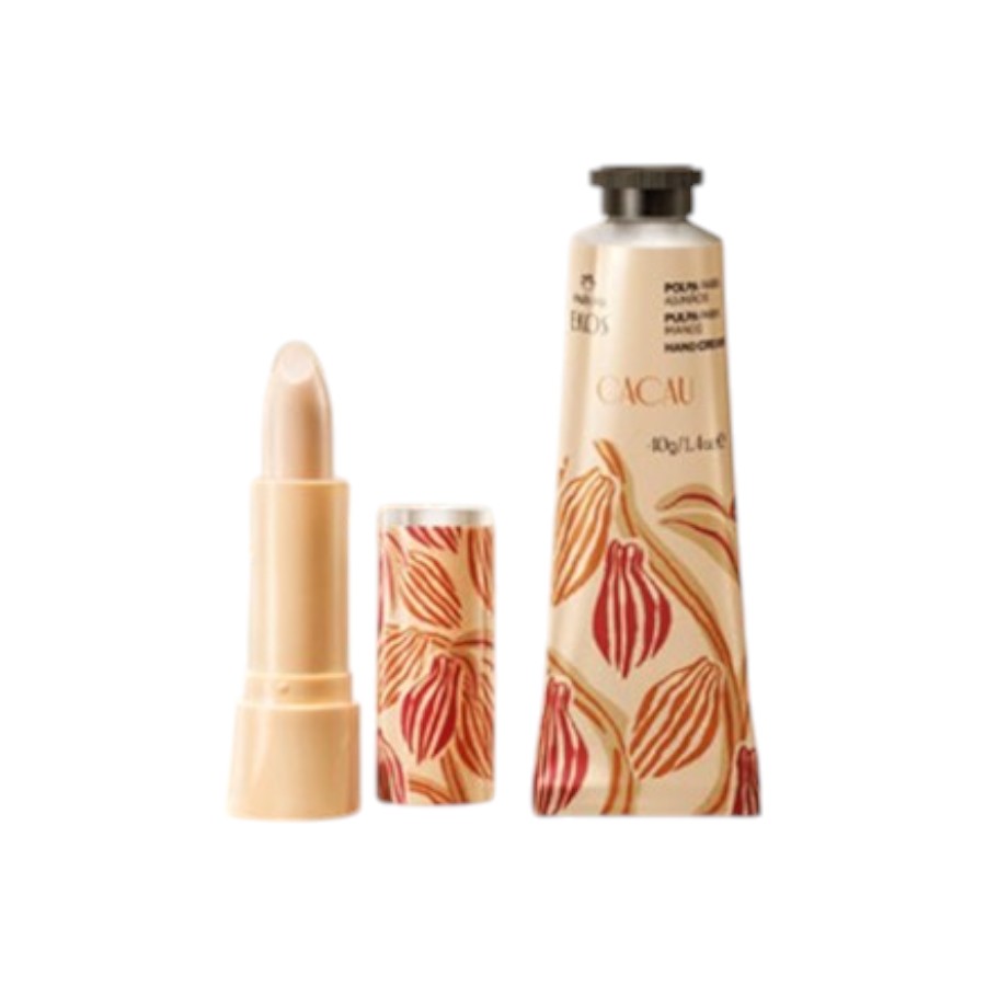 Kit Natura Ekos Hidratante Para Manos Y Labios De Cacau 40g/3,5g