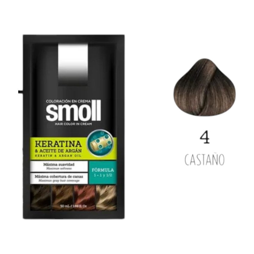 Smoll Tinte Para Cabello Tono Castaño 4