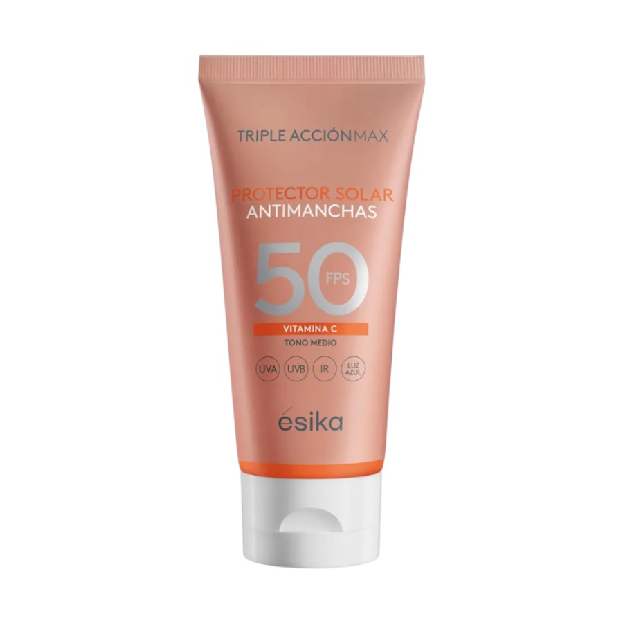 Esika Triple Accion Max Protector Solar Antimanchas 50FPS Tono Medio 50ml