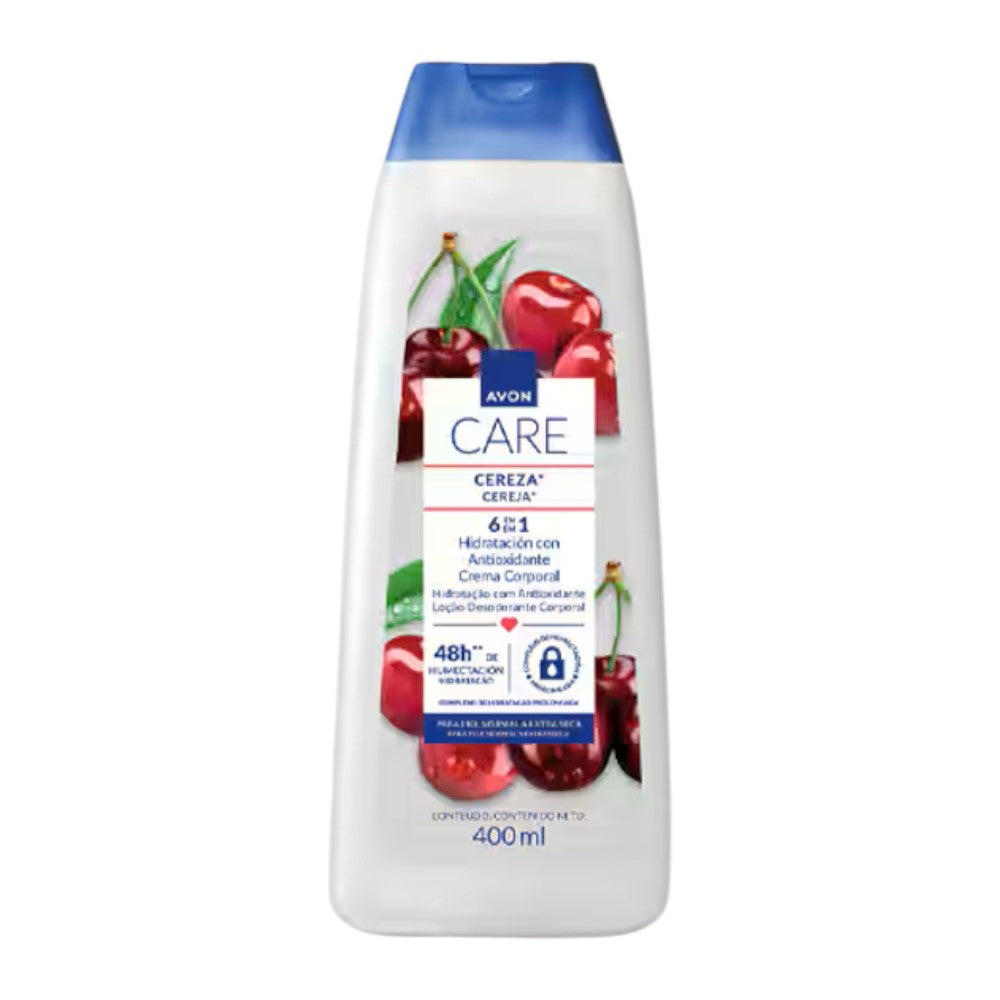 Avon Care Cereza Crema Corporal 6 En 1 Hidratacion Con Antioxidante 400Ml
