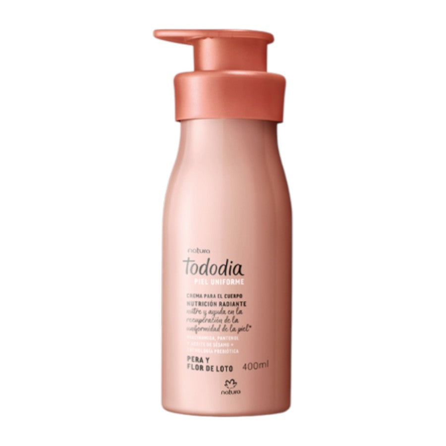 Natura Tododia Crema Corporal Piel Uniforme Pera y Flor de Loto 400ml
