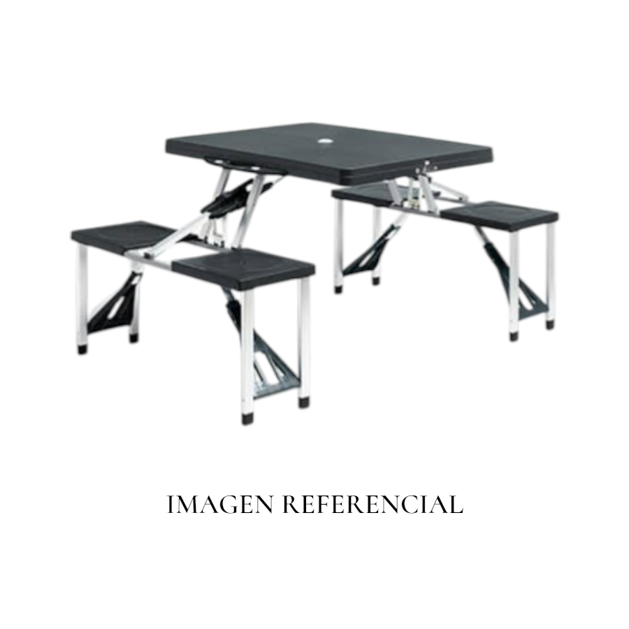 Mesa Plegable Con 4 Sillas