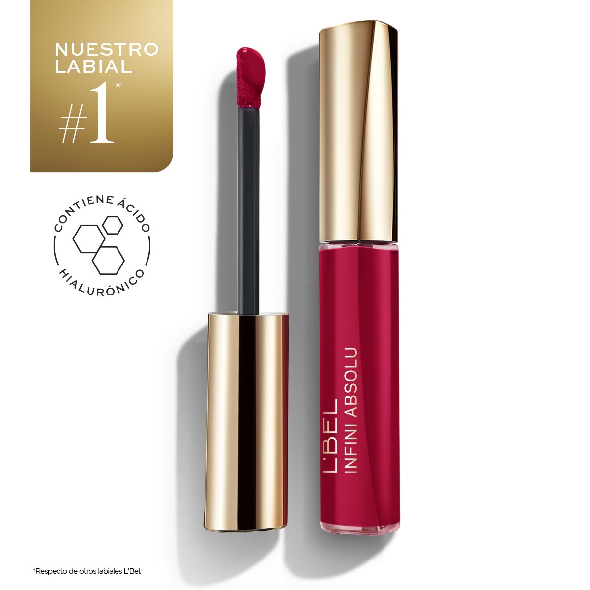Lbel Infini Absolu Labial Liquido Acido Hialuronico Tono Rouge Petal 7g