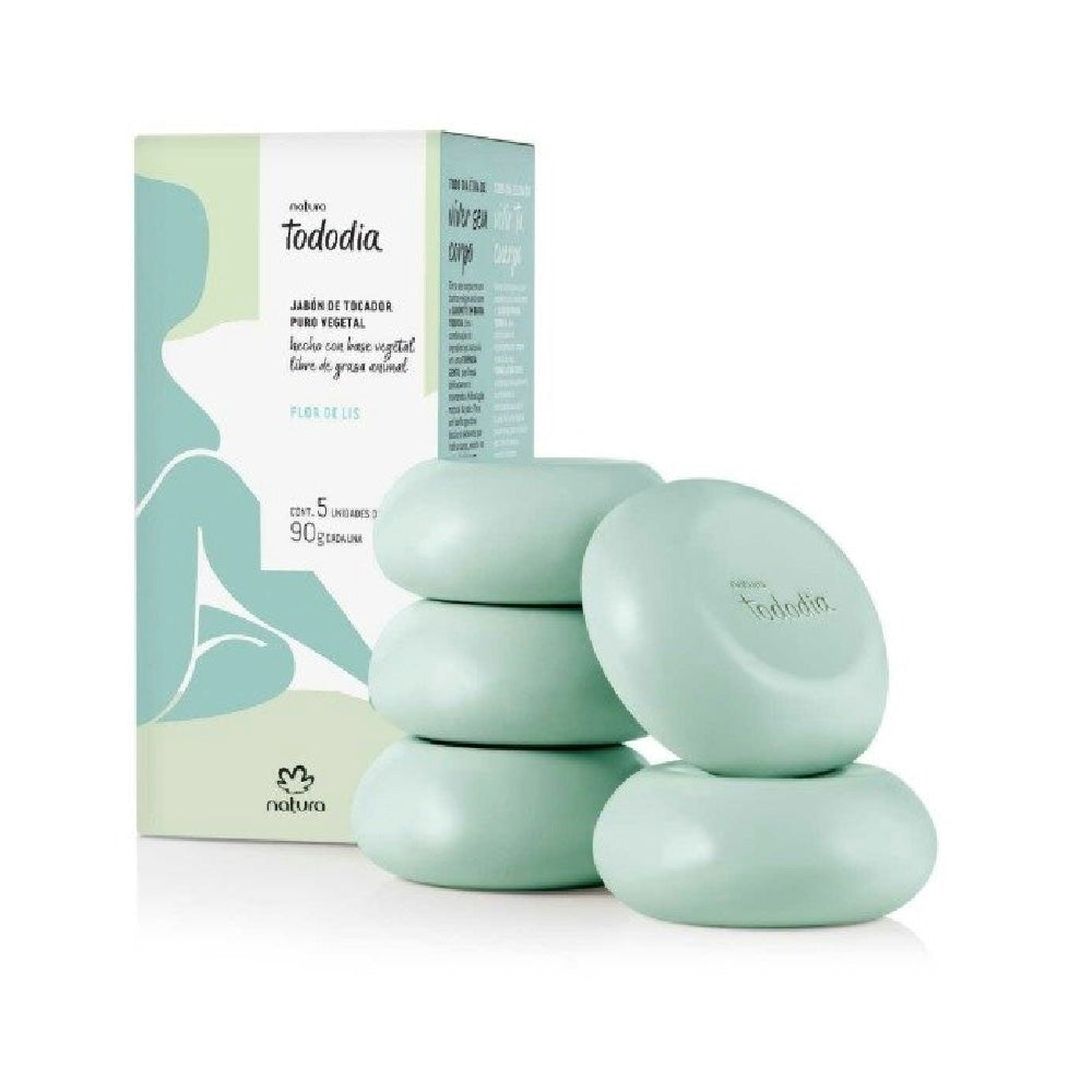 Natura Tododia Jabones En Barra Flor De Lis 5 Unidades De 90g