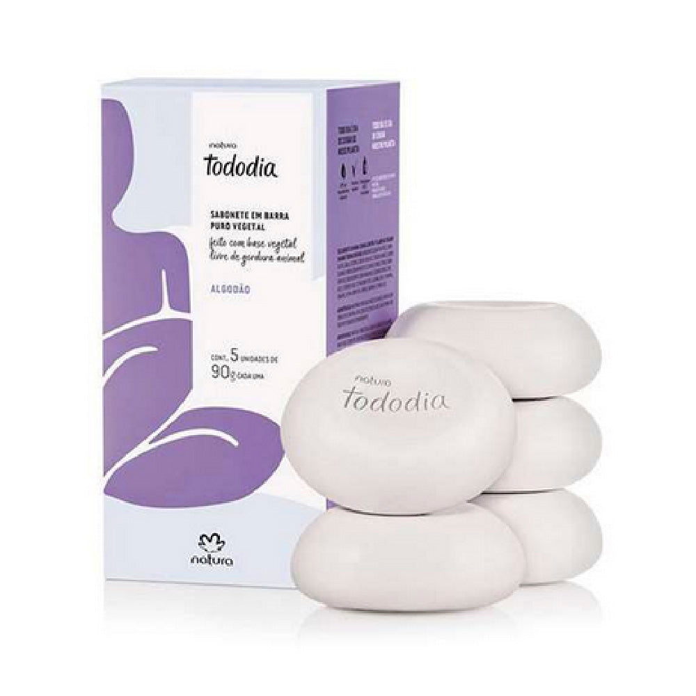 Natura Tododia Jabones En Barra Algodon 5 Unidades De 90g