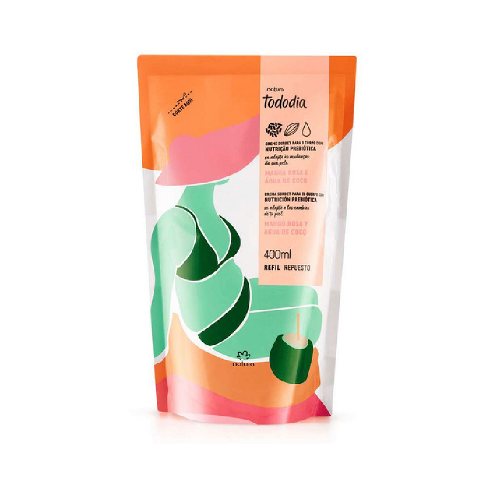 Natura Tododia Crema Corporal Mango Rosa Y Agua De Coco 400ml Repuesto