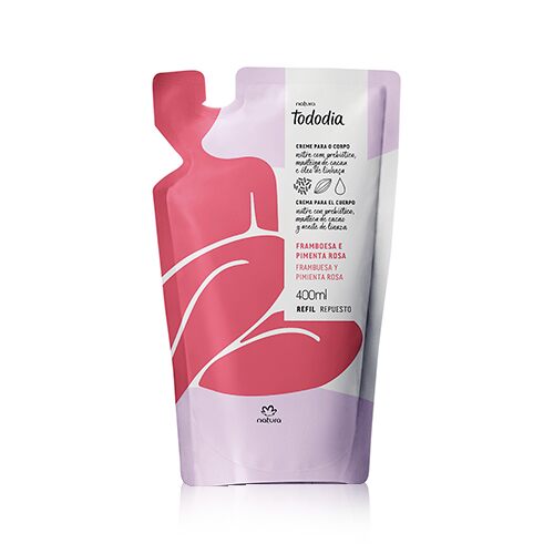 Natura Tododia Crema Corporal Frambuesa Y Pimienta Rosa 400ml Repuesto