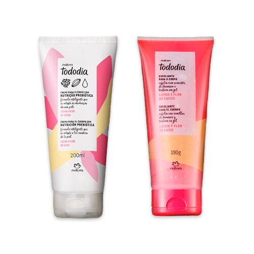Natura Kit Tododia Lichia Y Casis Exfoliante Y Crema Para Cuerpo