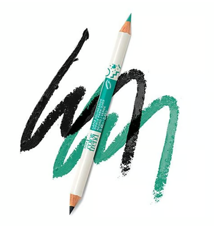 Natura Lapiz Delineador Doble Para Ojos Negro Verde Color Trend 0.96g