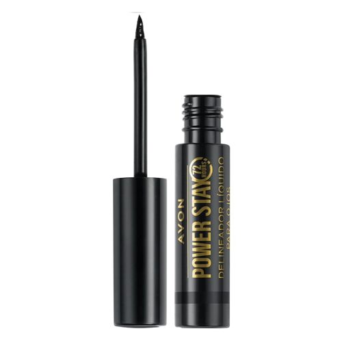 Avon Power Stay Delieador Liquido Para Ojos 72h Blackest Black 3,5ml