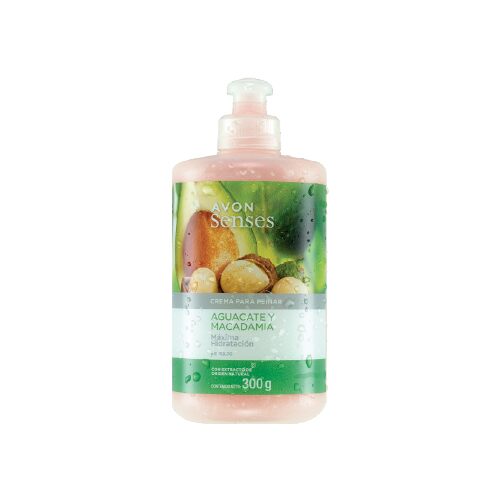 Avon Senses Crema Para Peinar Aguacate Y Macadamia 300g