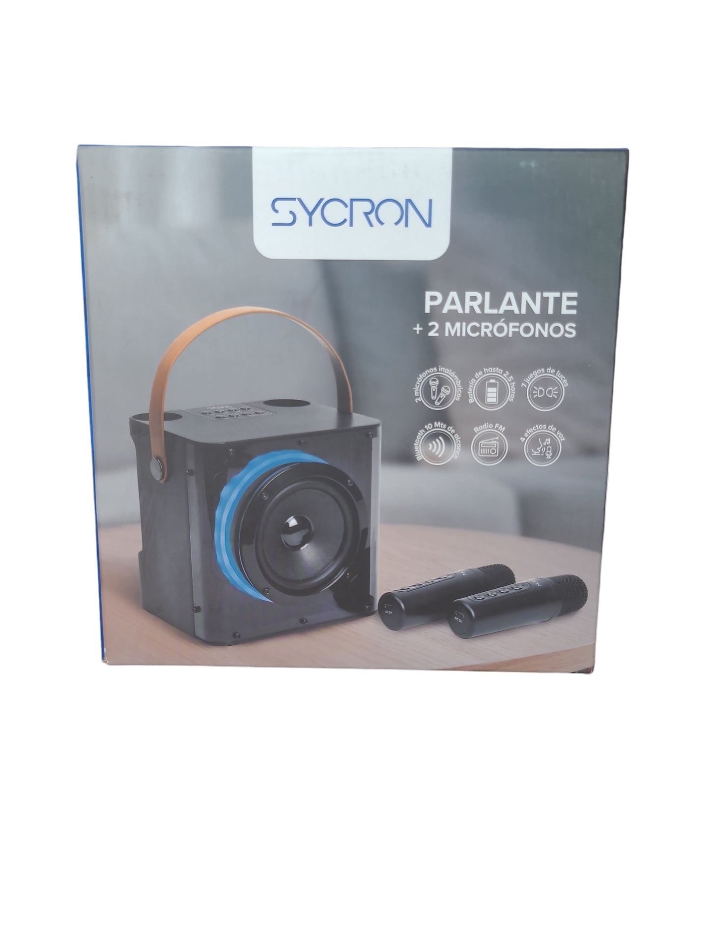 Parlante y 2 Microfonos Sycron