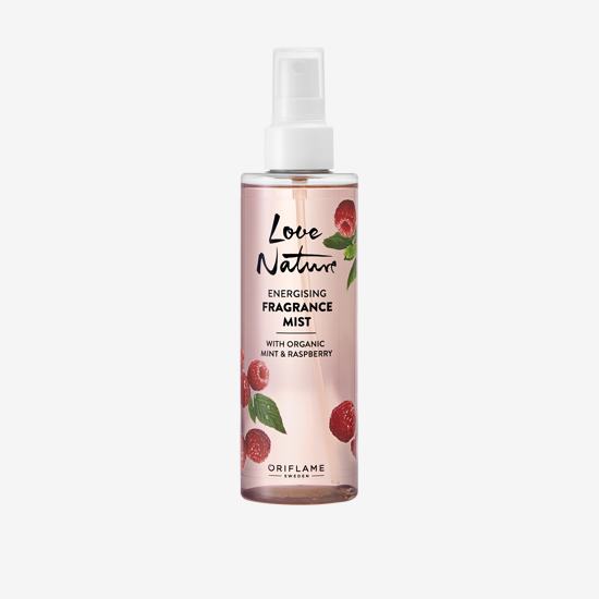 Oriflame Love Nature Bruma Perfumada Energizante con Menta y Frambuesa Organicas 200ml