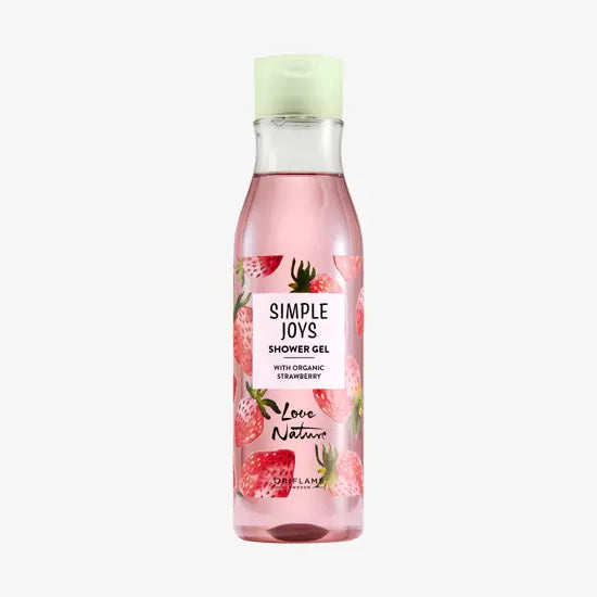 Oriflame Simple Joys Gel de Ducha con Fresa Orgánico 250ml
