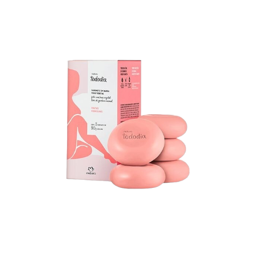 Natura Tododia Jabones En Barra Frutas Rojas 5 Unidades De 90g