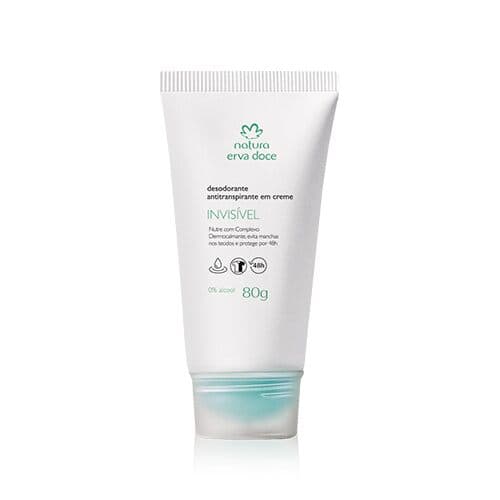 Erva Doce Antitraspirante Crema 48H Invisible 0 Alcohol 80g