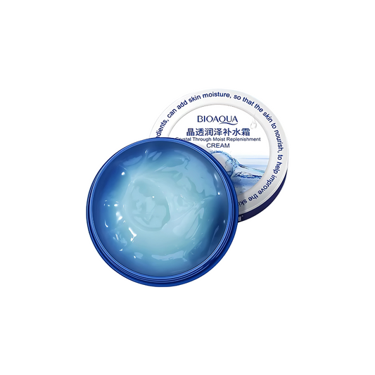 Bioaqua Crema De Reposición Humeda Crystal Through con Acido hialuronico 38g