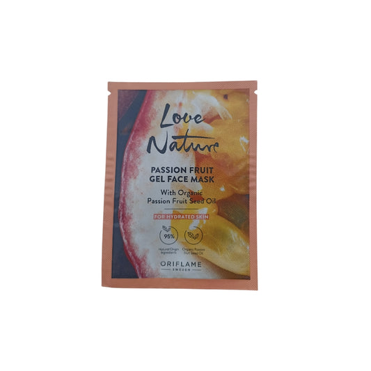 Oriflame Love Nature Mascarilla Facial en Gel con Aceite de Semilla de Maracuya Organica 10ml