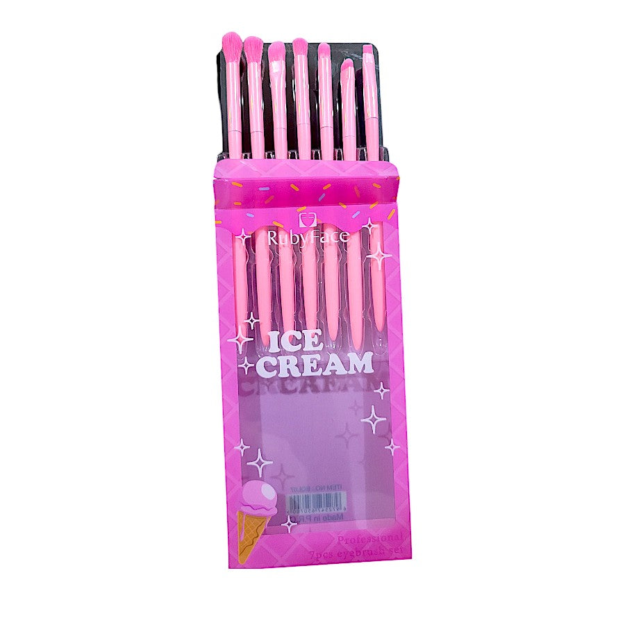 Jarusa Ruby Face Ice Cream Set x7 Piezas de Brochas
