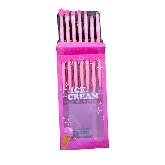 Jarusa Ruby Face Ice Cream Set x7 Piezas de Brochas