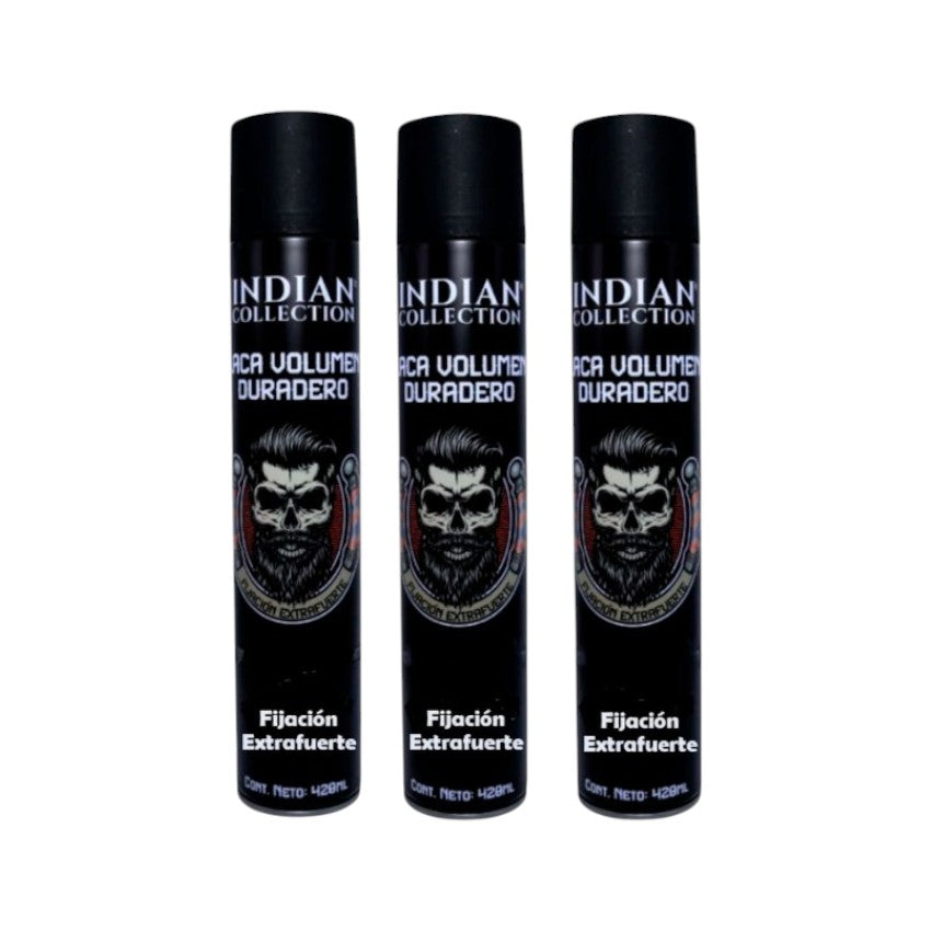 India Collection laca Volumen Duradero Fijacion Extrafuerte 420ml