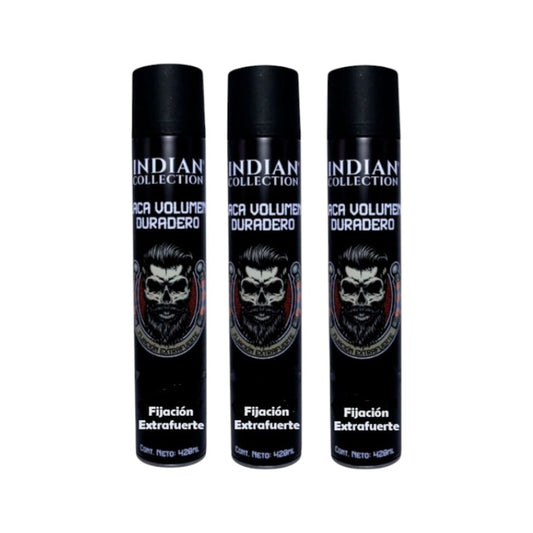 India Collection laca Volumen Duradero Fijacion Extrafuerte 420ml