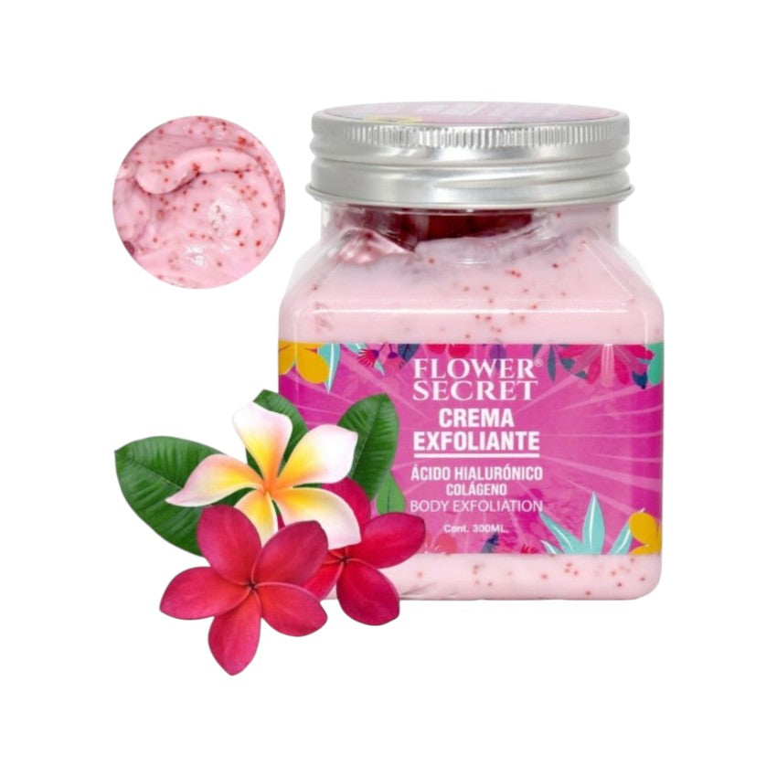 Flower Secret Crema Exfoliante Limpieza Profunda Rosada 300ml