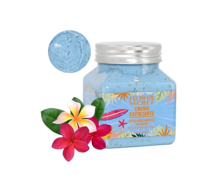 Flower Secret Crema Exfoliante Limpieza Profunda Celeste 300ml