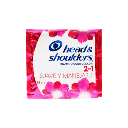 Head & Shoulders Suave Y Manejable 2 En 1 Shampoo Sachet X 18Ml