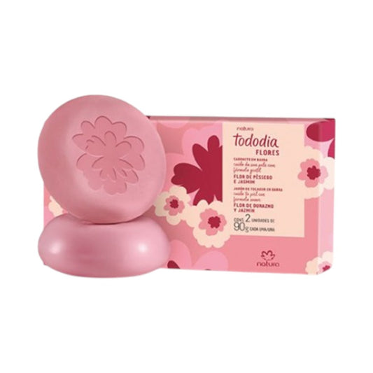 Natura Tododia Jabones En Barra Flor De Durazno Y Jazmin 2 Unidades De 90g