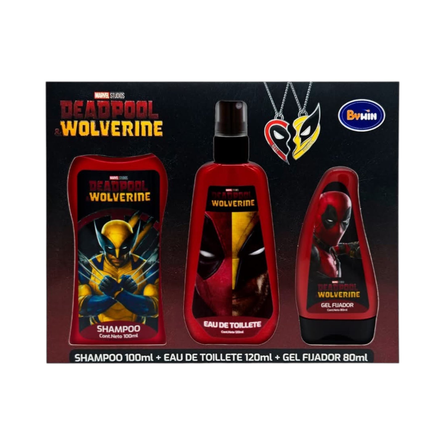Bywin Marvel Studios Deadpool Y Wolverine Shampoo + Colonia + Gel Fijador