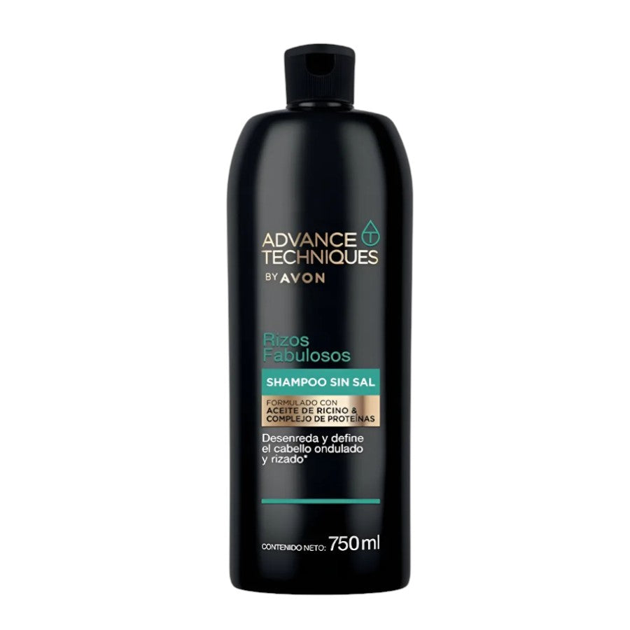 Avon Advance Techniques Rizos Fabulosos Shampoo Sin Sal 750ml
