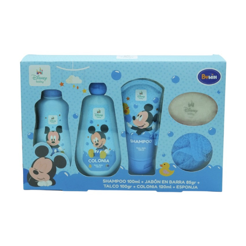 Bywin Disney Baby Mickey Shampoo + Jabon En Barra + Colonia + Talco
