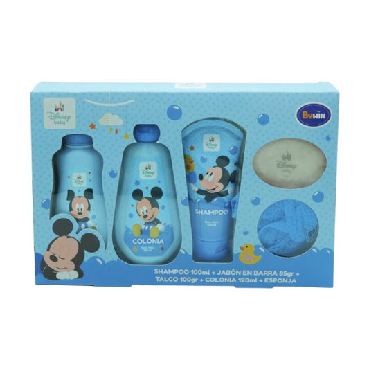 Bywin Disney Baby Mickey Shampoo + Jabon En Barra + Colonia + Talco