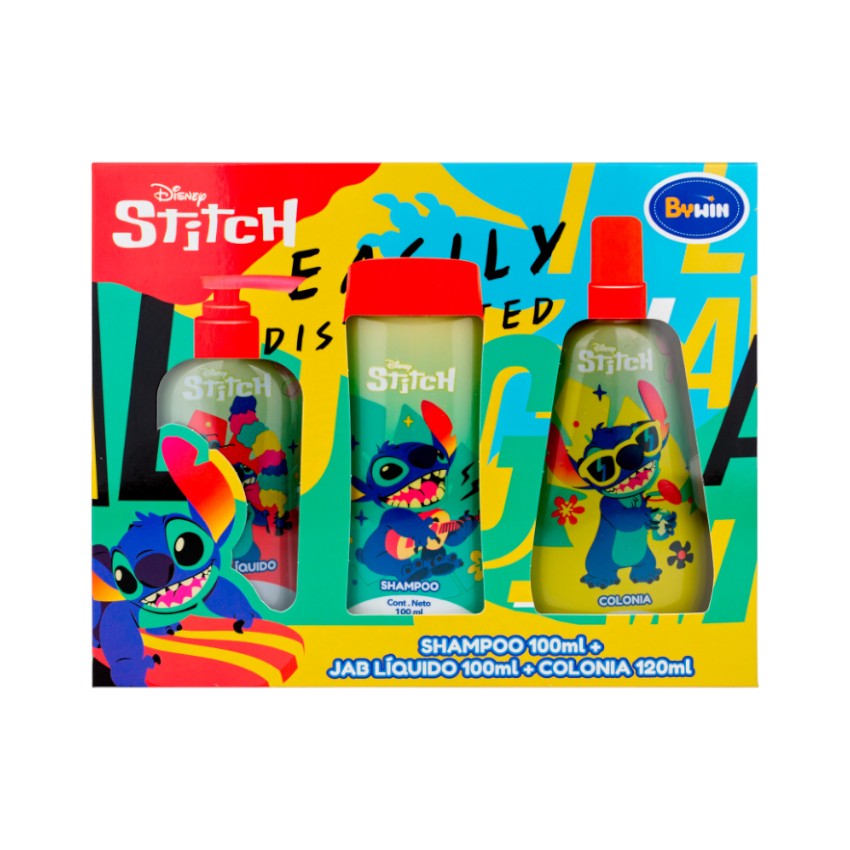 Bywin Disney Baby Stitch Shampoo + Jabon Liquido + Colonia