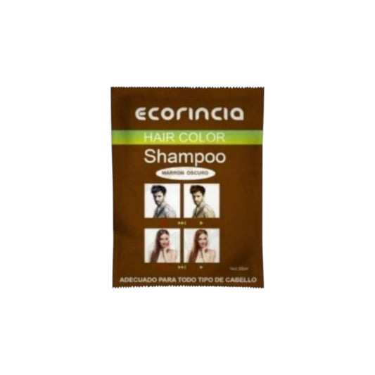 Ecorincia Shampoo Tinte Para El Cabello Marron Oscuro C/U