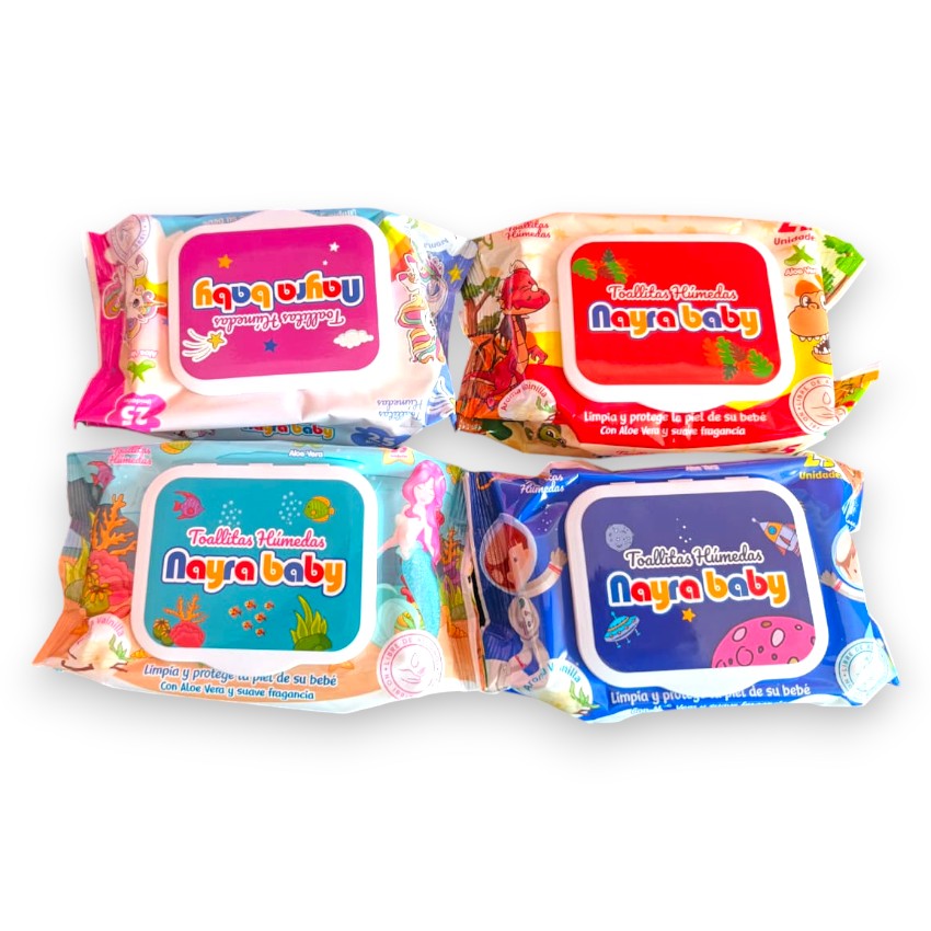 Nayra Baby Pañitos Humedos Aroma Vainilla Paquete De 25 Unidades