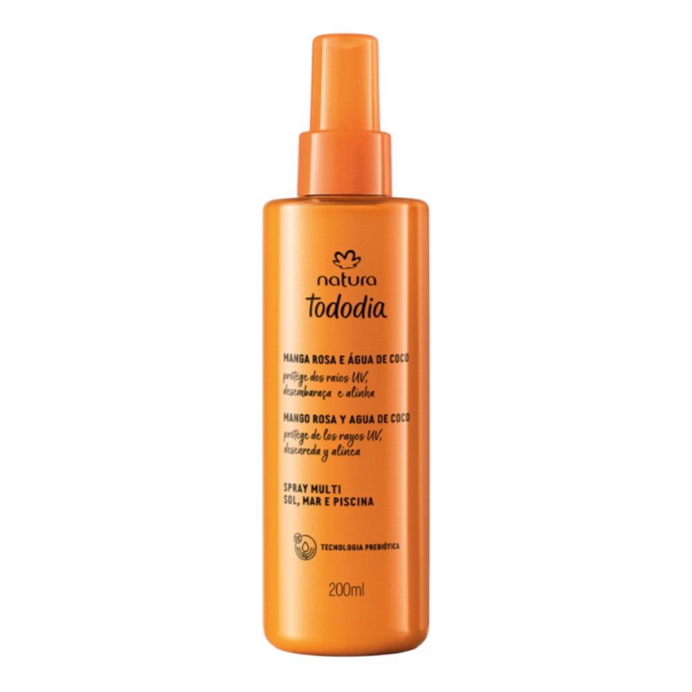 Natura Tododia Mango Rosa y Agua De Coco Spray Protector De Cabello De La Resequedad 200ml