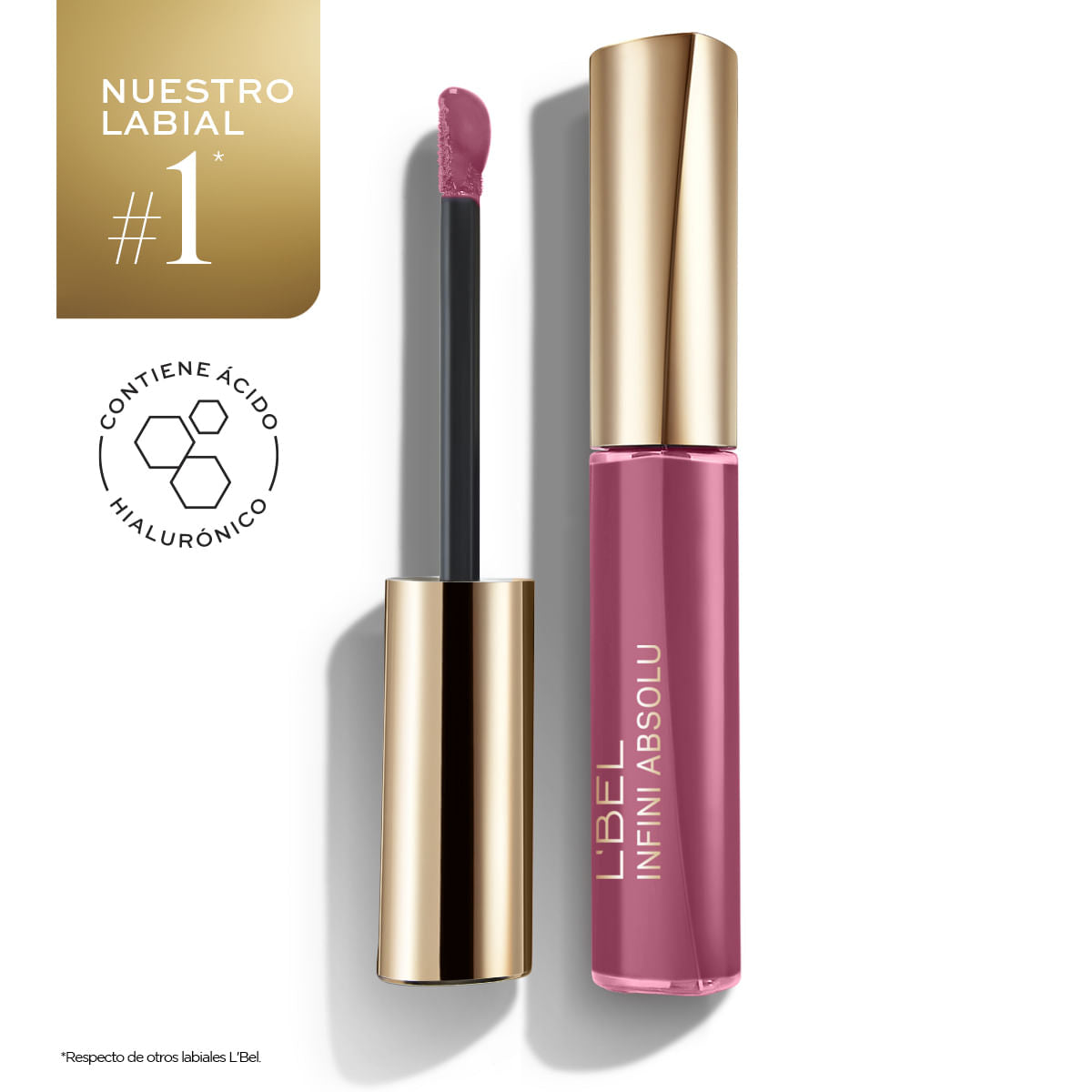Lbel Infini Absolu Labial Liquido No Transfer Acido Hialuronico Tulip Rose 7g