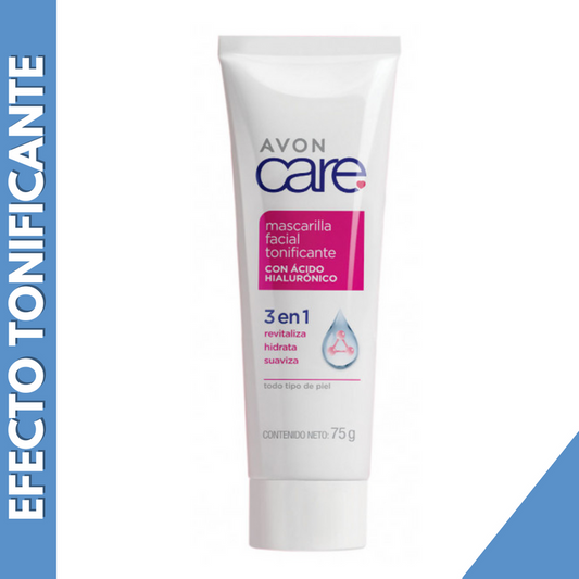 Avon Care Mascarilla Facial Tonificante con Ácido Hialurónico 3 en 1 75g