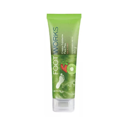 Avon Foot Works Crema Exfoliante para Pies Kiwi y Fresa 80g