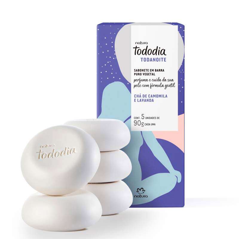 Natura Tododia Jabones En Barra Te De Manzanilla Y Lavanda 5 Unidades De 90g
