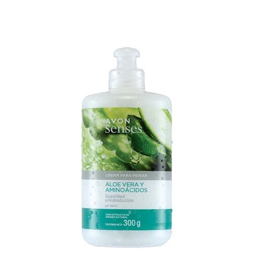 Avon Senses Crema Para Peinar Aloe Vera Y Aminoacidos 300G