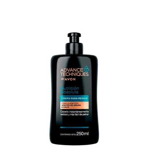 Avon Advance Techniques Crema Para Peinar Aceites De Argan Y Coco 250Ml