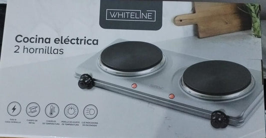 Whiteline Cocina Electrica 2 Hornillas TL-D22C